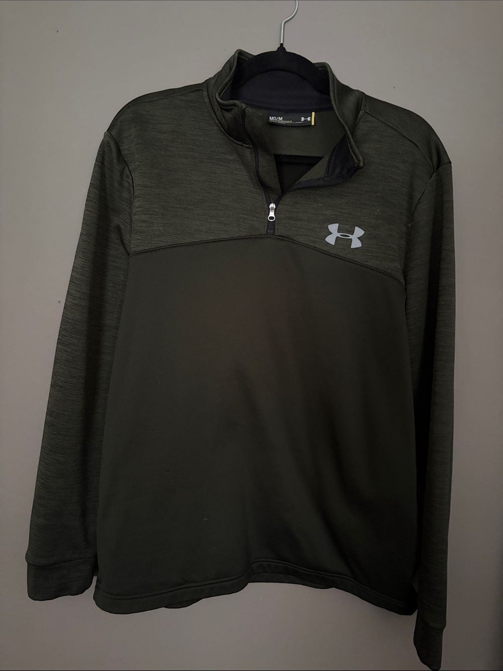 Under Armour Men's Olive Green Half-Zip Performance Pullover